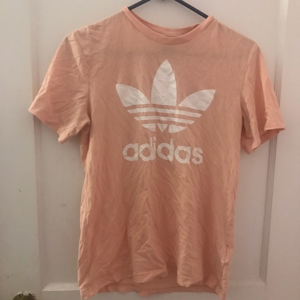 Baby pink adidas t shirt
